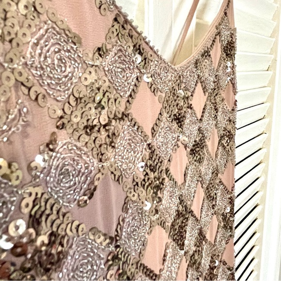 Light rose sequin mini dress small - Picture 3 of 5